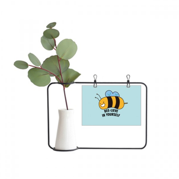 Bees Believe Group Dance Metal Picture Frame Cerac Vase Decor