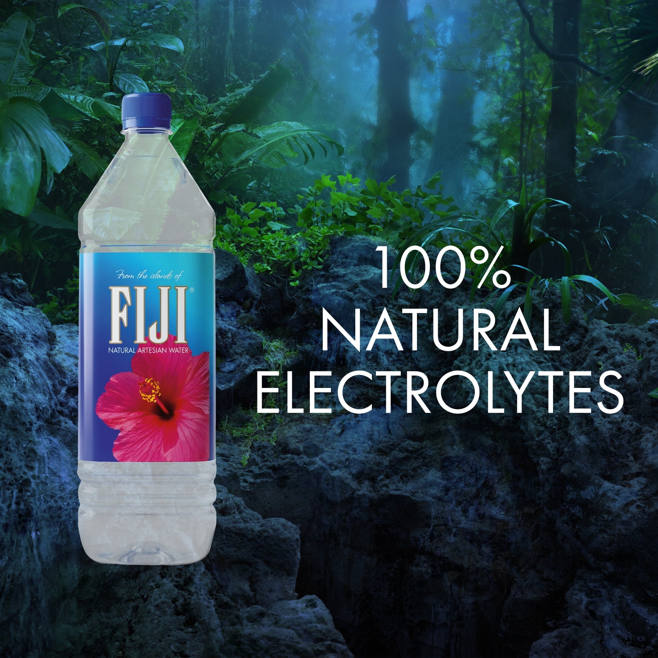 (4 pack) FIJI Natural Artesian Bottled Water, 1.5 Liter / 50.7 Fl Oz