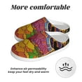 thumbnail image 6 of KLL Beautiful African Woman Pattern Adult Unisex Cozy Slippers,Fuzzy Slip-on Slippers TPR Sole Slippers Comfort Plush Home Footwear for Indoor & Outdoor-8, 6 of 7