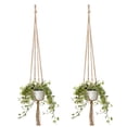 thumbnail image 4 of Yuarrent Pack of 4 Flower Basket Holder Hanger Pot Balcony Detachable Path Hanging Decorative Rope Garden Reusable Plant Park Type2 NO2, 4 of 6
