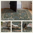 thumbnail image 4 of KUETH 5'x7' Vintage Floral Area Rugs for Living Room, Non Slip Machine Washable Forest Bird Rug, Low Pile Print Rug for Bedroom Dining Room Home Office, 4 of 10