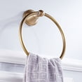 thumbnail image 2 of Anillo de toalla de latón antiguo, soporte para toalla de mano, accesorios de baño, colgador de toalla de ducha cepillado, redondo, montado en la pared, 2 of 5