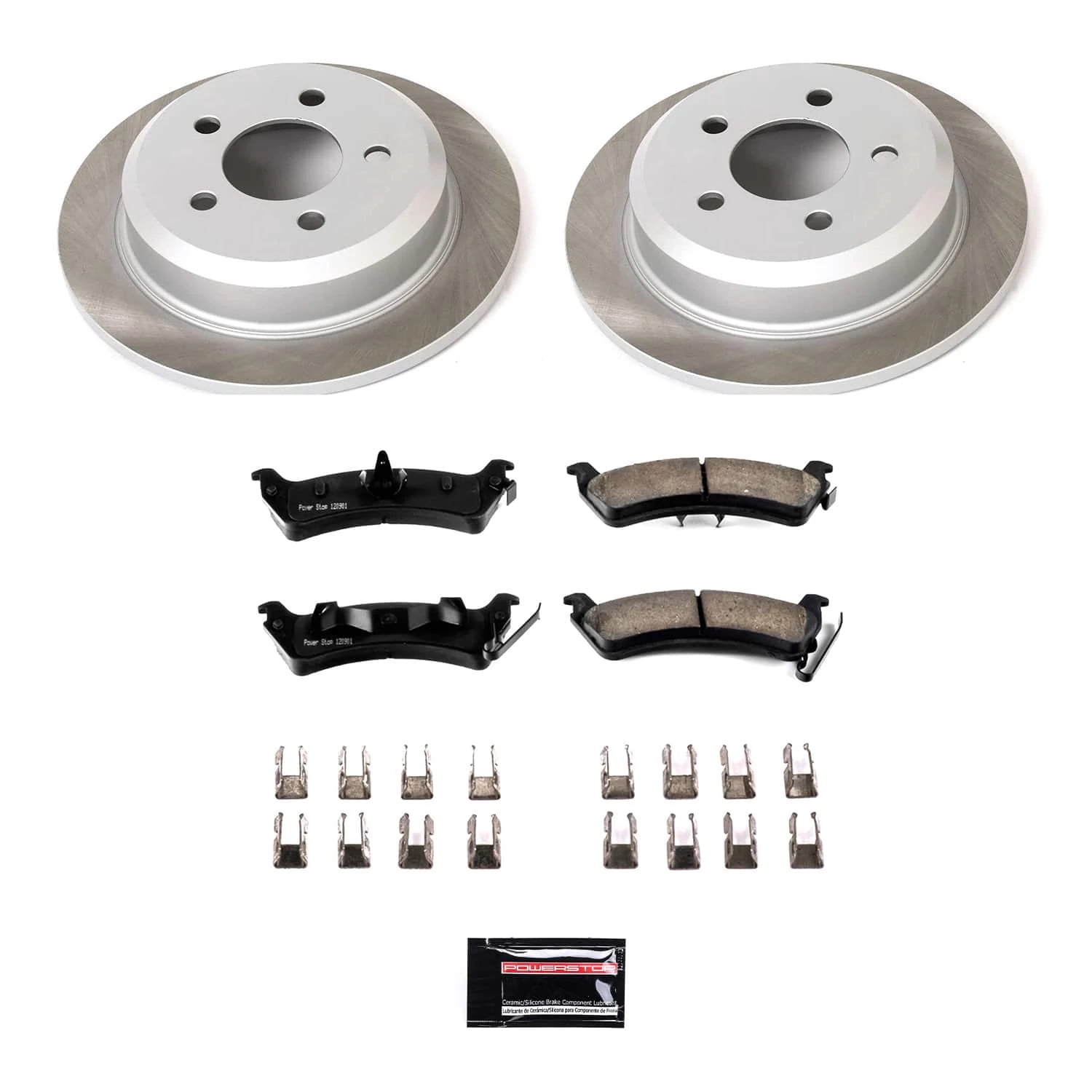 PowerStop Rear Semi-Coated Rotor and Low-Dust Ceramic Brake Pad Kit SC2131