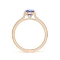 thumbnail image 2 of ANGARA Natural Round Tanzanite Tapered Shank Solitaire Engagement Ring in 14K Rose Gold for Women (Size-6mm) | December Birthstone, Anniversary, Jewelry Gift for Women | Natural Tanzanite Ring, 2 of 8
