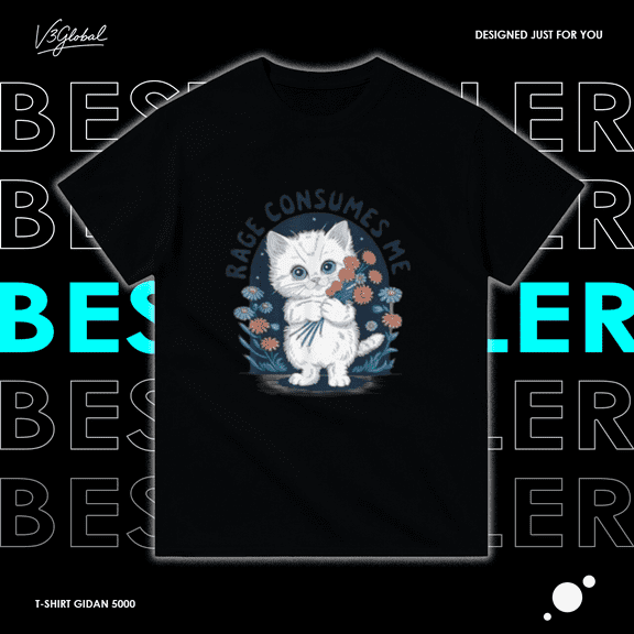 Rage Consumes Me Quote Graphic Unisex T-Shirt, for men & women, up to size 5XL