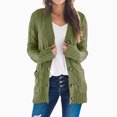 thumbnail image 1 of U.Vomade Women's Long Sleeve Cardigan Oversized Chunky Knit Sweater, 1 of 6