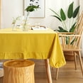 thumbnail image 3 of Gomelly Tablecloths Washable Table Cloths Rectangle Tablecloth Round Party Cover Covers Yellow 140 * 200 Cm, 3 of 5