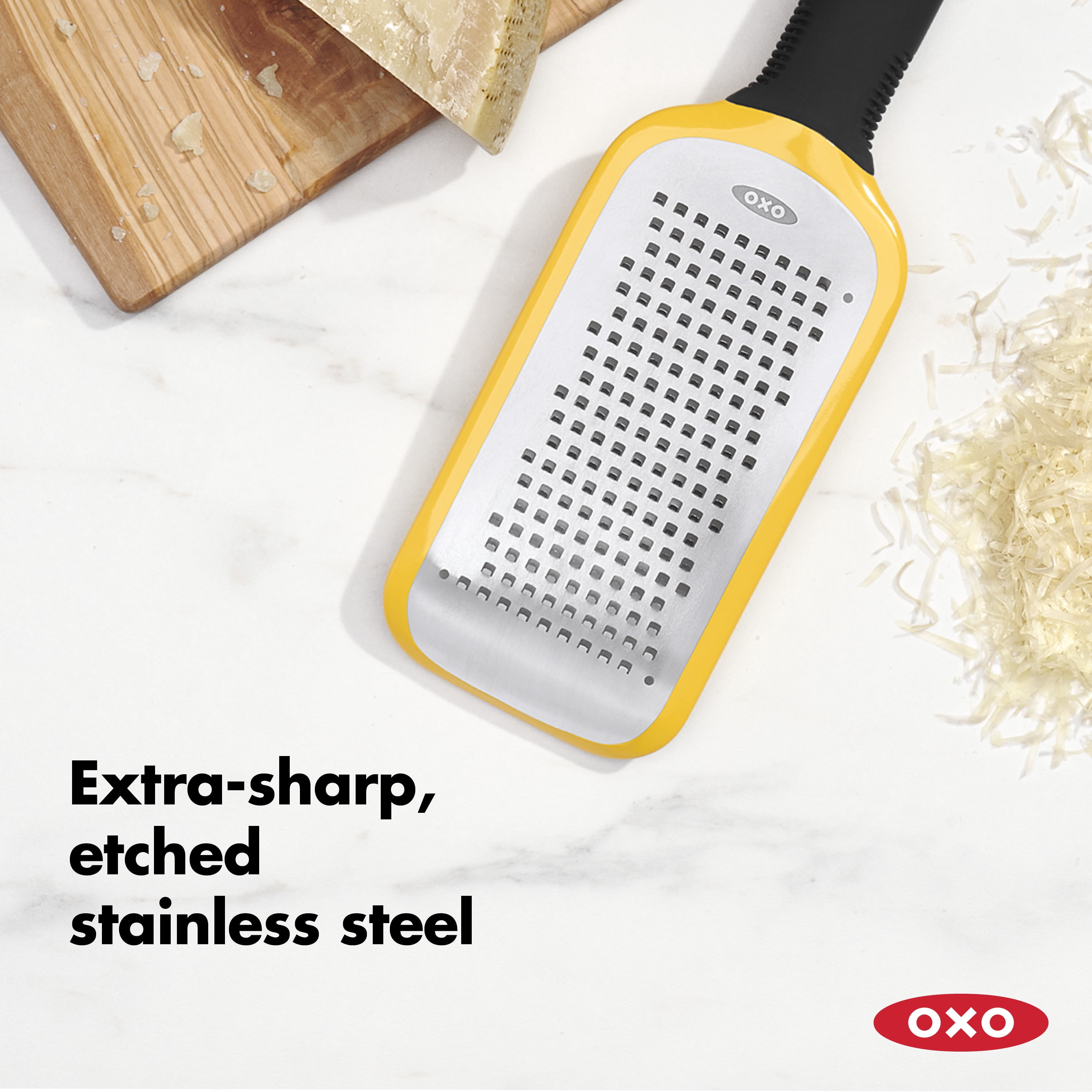 OXO Softworks Stainless Steel Etched Grater, Medium