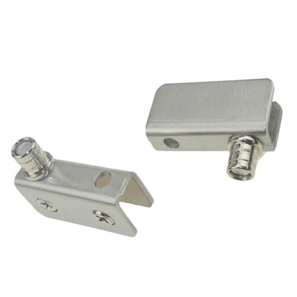 Bisagras de puerta de gabinete 4x2PCS Puerta De Acero Inoxidable Abrazaderas De Pivote De Vidrio De Puerta De Gabinete S