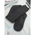 thumbnail image 5 of Spencer Womens Thigh High Socks Extra Long Knit Warm Winter Over The Knee Long Boot Stockings - Deep Grey, 5 of 8
