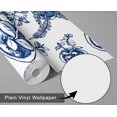 thumbnail image 6 of S4Sassy Self-Stick Decorative Wallpaper, Botanical Wall Paper, Vinyl Waterproof Contact Paper, Blue, 25"X 240" Removable Renter Friendly Walls Covering For Bedroom, Dining Room, 6 of 9