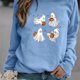 thumbnail image 1 of Sudadera Con Estampado De Fantasmas De Halloween, Sudadera Informal De Manga Larga Con Cuello Redondo, Ropa De Mujer, 1 of 4