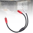 thumbnail image 3 of 1 Cable de Sonido Masculino A 2, Conector de Oro Chapado Dorado Cable de Sonido Masculino A Masculino enchufe y reproducir 11.8 Pulgadas Para Reproductor de CD, 3 of 7