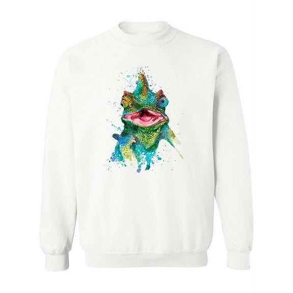 Chameleon Watercolor Design. Sweatshirt Women -Image by Shutterstock, Female Medium