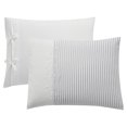 thumbnail image 4 of My Texas House Martha Silver Stripes 4-Piece Comforter Set, Full/Queen, 4 of 6