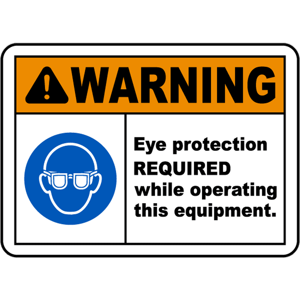 Eye Protection Required Sign 1 Safety Notice Signs For Work Place