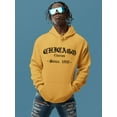thumbnail image 2 of Chicago Gothic Font Hoodie Men -Image by Shutterstock, Male 3X-Large, 2 of 4