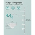 thumbnail image 5 of SONGMICS Corner Shower Caddy Tension Pole, 4-Tier Rust-Resistant Shower Organizer, Shower Shelf, Drill-Free, 35.8 to 118.1 Inches, Height Adjustable Trays, for Bathroom, Cloud White, 5 of 6