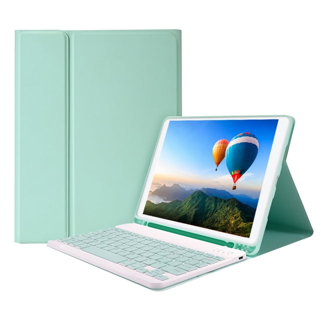 Tignapoo Étui Clavier Bluetooth pour iPad Pro 11 & iPad Air 4 - Design Détachable avec Support de Stylet en Silicone Élastique, Angles de Vision Réglables, Léger & Polyvalent, Couleur Verte