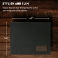 thumbnail image 4 of Wrangler Men’s Bifold Slim RFID Blocking Wallet with Stealth AirTag Holder, Genuine Leather, 4 of 6
