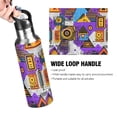 thumbnail image 4 of Yayeee 33oz Insulated Water Bottle Double Wall Stainless Steel with Flip Straw Lid, Purple Simple Triangles, 4 of 7