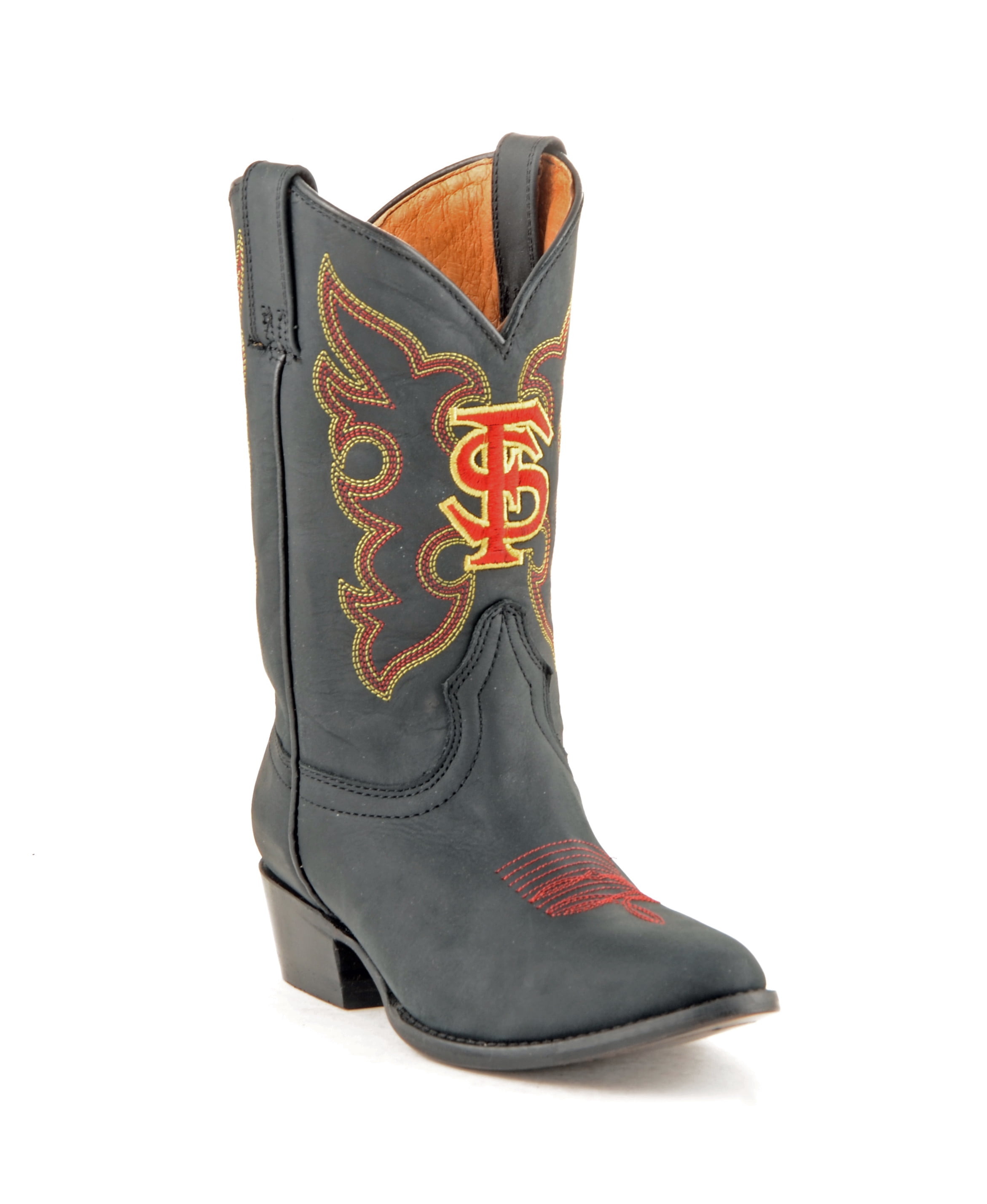 Gameday New Boys Honey Leather Florida State Embroidered Cowboy Boots by GameDay Boots