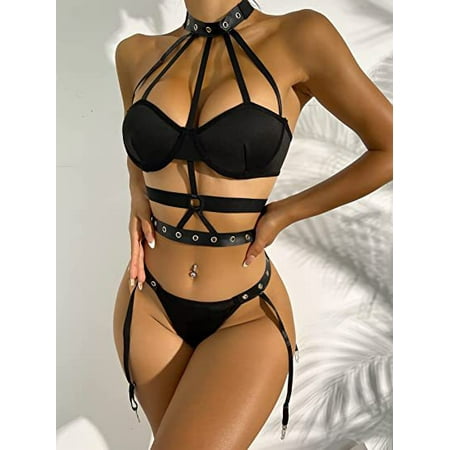 Generic New Sexy Lingerie Sexy Women Patent Leather Milk Silk Hollow Underwear Sexy Suit