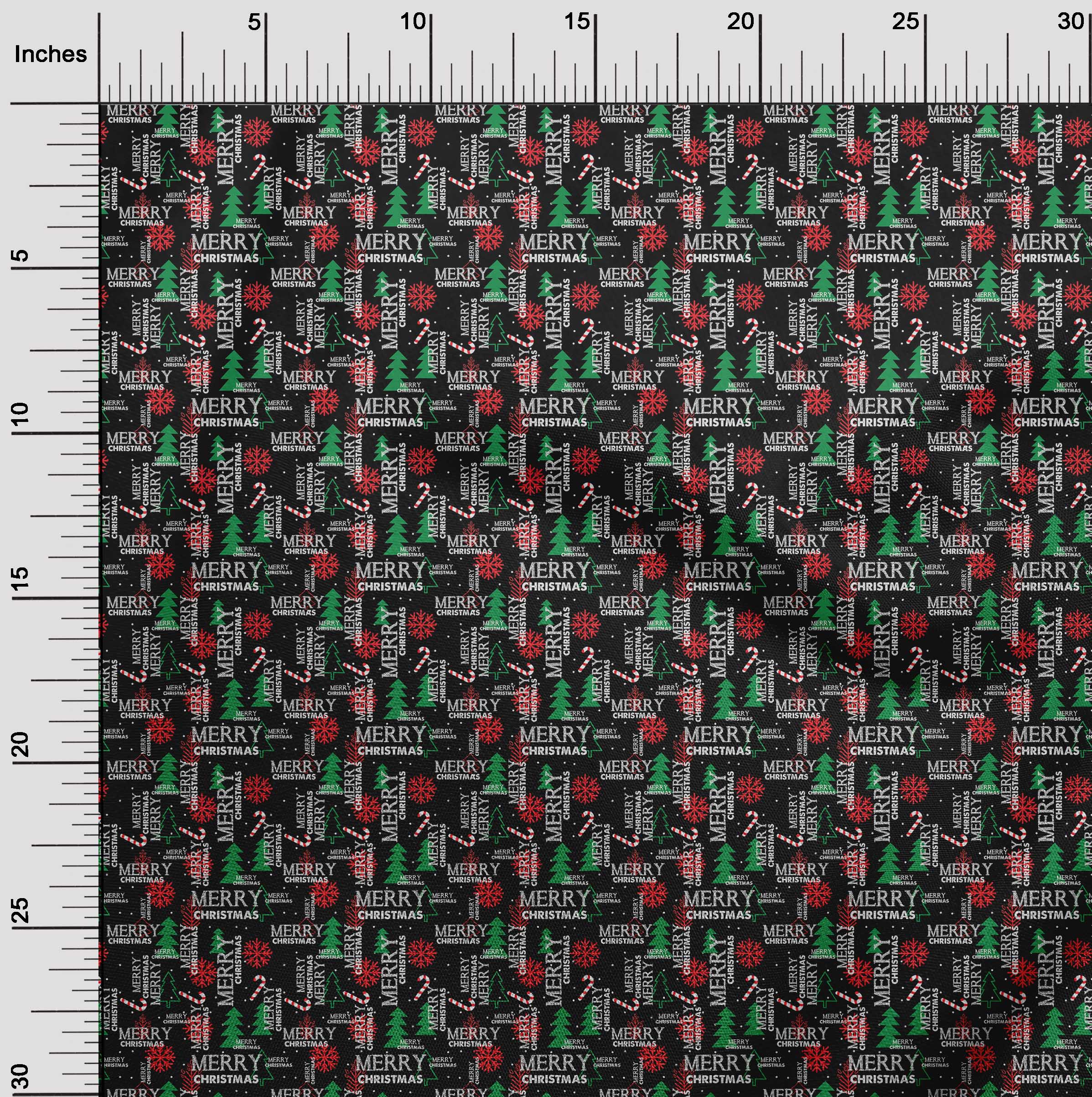 oneOone Cotton Poplin Twill Black Fabric Merry Christmas Quilting Supplies Print Sewing Fabric By The Yard 56 Inch Wide-NOQ
