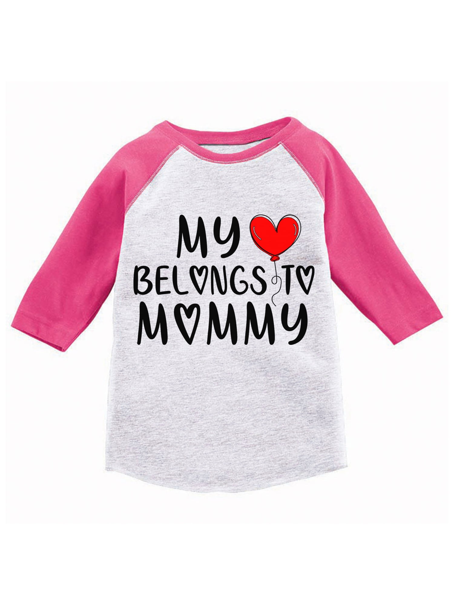 Toddler/Kids Raglan T-Shirt Im Going to Love Sharks When I Grow Up Just Like My Mommy 