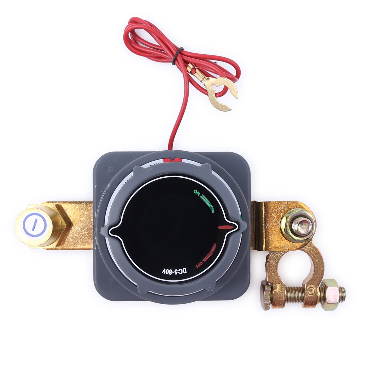 Battery Disconnect Switch with Digital Voltage Display DC 5-80V Master Isolator Cut/Shut Off Switch for Marine Boat Car Truck Camper RV Trailer Vehicles