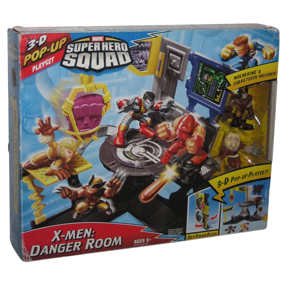 Marvel Super Hero Squad XMen Danger Room Wolverine & Sabertooth Figure