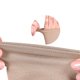 thumbnail image 4 of par de muñequeras unisex para pulgar y muñeca, compresión para tenosinovitis, artritis, guantes sin dedos, soporte deportivo, corrector de correa para el túnel carpiano, XL, negro, 4 of 5