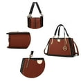 thumbnail image 7 of MKF Collection Vegan Leather Women's Satchel Bag, Multi-Compartment Top-Handle Purse Handbag by Mia K - Coffee Taupe, 7 of 7
