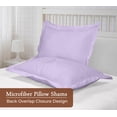 thumbnail image 2 of Royale Linens Pillow Shams 2 Pack King Size 20x36 Inch - Brushed 1800 Microfiber - Bed Pillow Shams, Wrinkle Resistant Super Soft and Cozy - Back Overlap Closure - Oxford Pillowcase (King, Lavender), 2 of 9