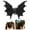 Black, variant on Gothic Bat Wing Hair Clips Halloween Hair Accessories For Women Strong Hold Metal Hair Clips Cute Bat Design Party Hair Styling Decoration