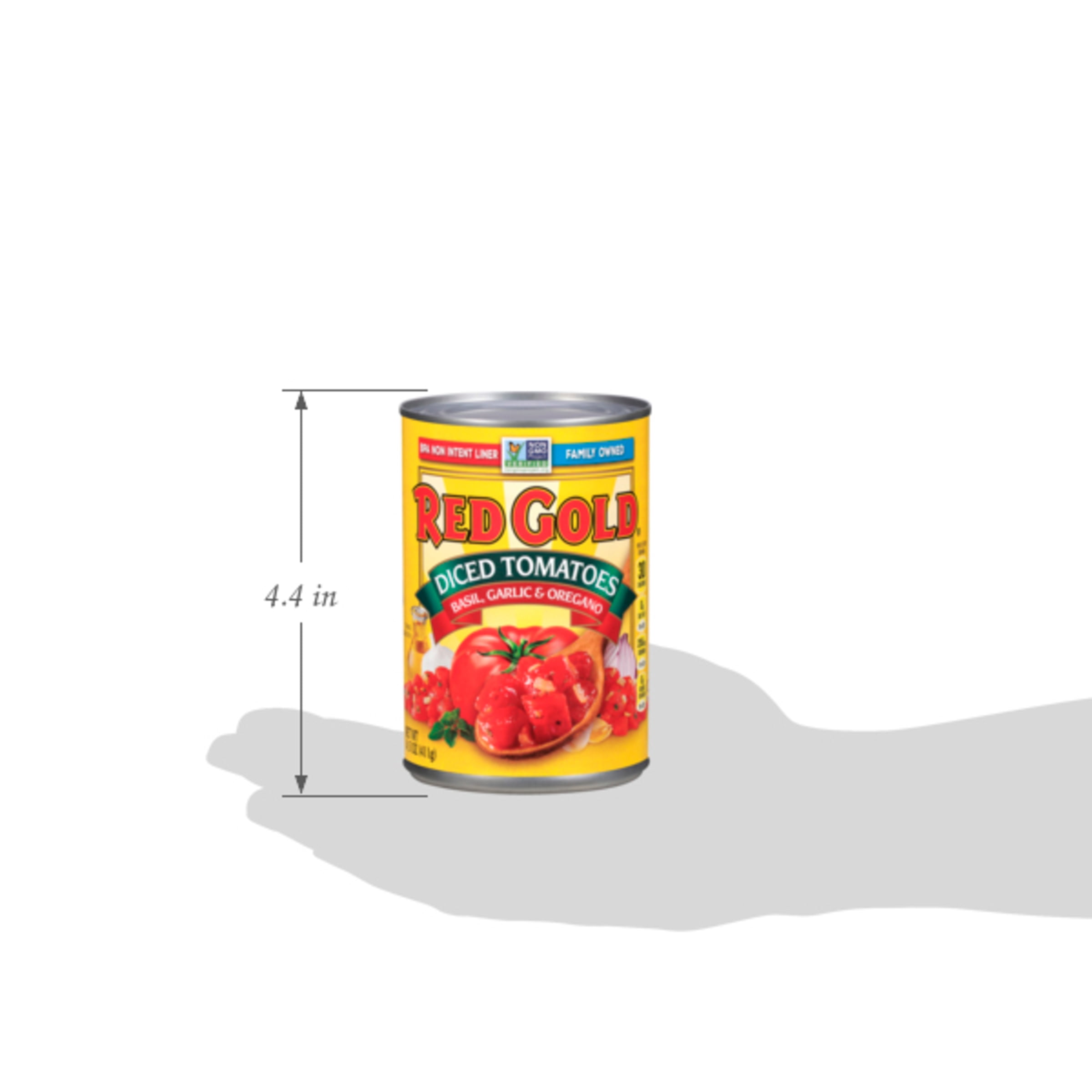 (12 pack) Red Gold Diced Tomatoes with Basil, Garlic and Oregano, 14.5 oz Can