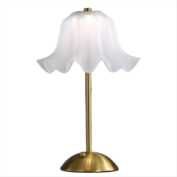 Lámpara LED Inalámbrica con Forma de Flor, Táctil, Recargable por USB, Decorativa, de Escritorio, Regulable, Luz de Lectura Tricolor B