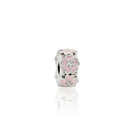 Pandora Primrose Pink and Silver Clip Charm