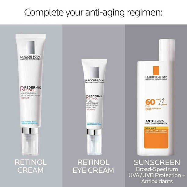 La Roche-Posay Redermic R Eyes Eye Cream, Anti-Aging Eye Cream to Reduce Wrinkles and Dark Circles Pure Retinol and Caffeine, 0.5 Fl Oz ( Pack of 1) -