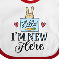 thumbnail image 4 of Inktastic Baby Bunny Rabbit I'm New Here Boys or Girls Baby Bib, 4 of 4