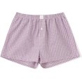 thumbnail image 5 of Women Pajamas Shorts Y2k Plaid Elastic Waist Boxer Pj Bottoms Casual Lounge Sleep Shorts, 5 of 7