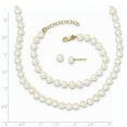 thumbnail image 2 of 14k Yellow Gold 4-5mm Freshwater Cultured Pearl 5 w/1 ext Bracelet 14 w/1 ext Necklace Earring Set, 2 of 2