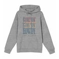 thumbnail image 4 of Western Howdy Repeat Text Adult Heather Gray Long Sleeve Hoodie-Medium, 4 of 7
