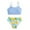 Blue, variant on CYRBOKO Bikinis Swimsuits for Girls, 2-piece Vacation Summer Spaghetti Straps Swimsuit Set Yellow Size 8-9 T