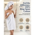 thumbnail image 3 of LANE LINEN 24 Piece Bath Towel Set - 100% Ring Spun Cotton - Family-Size Comfort, Lasting Fluffy Softness - White, 3 of 9