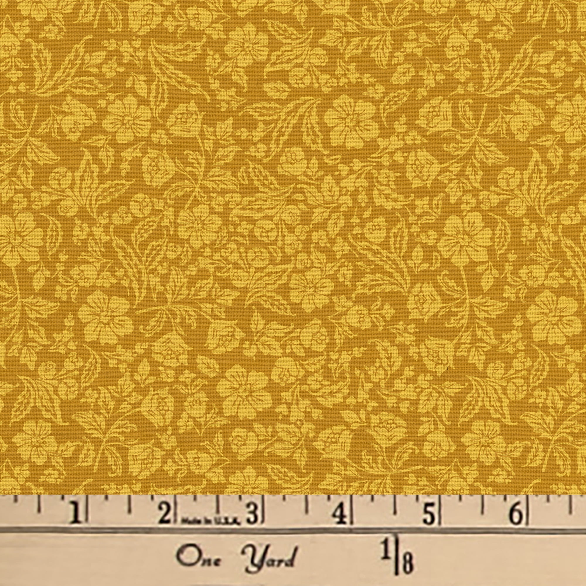 (2 pack) Waverly Inspirations 1 Yard 100% Cotton Paris Floral, Marigold, 44" Wide for Quilting & Sewing