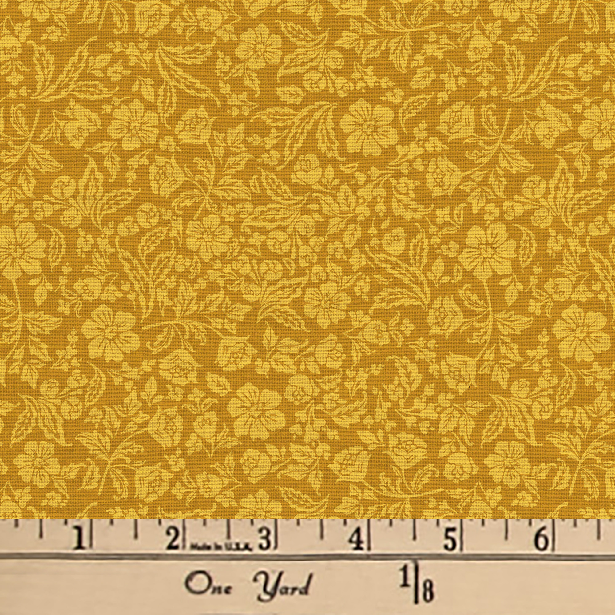 Waverly Inspirations 44" Cotton Paris Floral Fabric by the Yard, Marigold - image 2 of 2