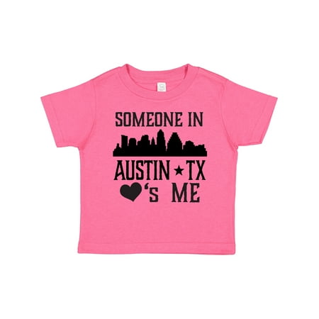

Inktastic Austin Texas Someone Loves Me Skyline Gift Toddler Boy or Toddler Girl T-Shirt