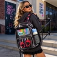 thumbnail image 6 of DAKIMOE Clear Backpack Heavy Duty Stadium Approved School Cute Transparent Backpacks Clear Bag Travel, 6 of 8