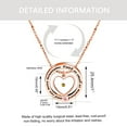 thumbnail image 6 of Rose Gold Plated Stainless Circle Ring Lettering Necklace Faith as Small as Mustard Seed Can Move Mountains with Pink CZ (Rose Gold, Heart Seed), 6 of 7